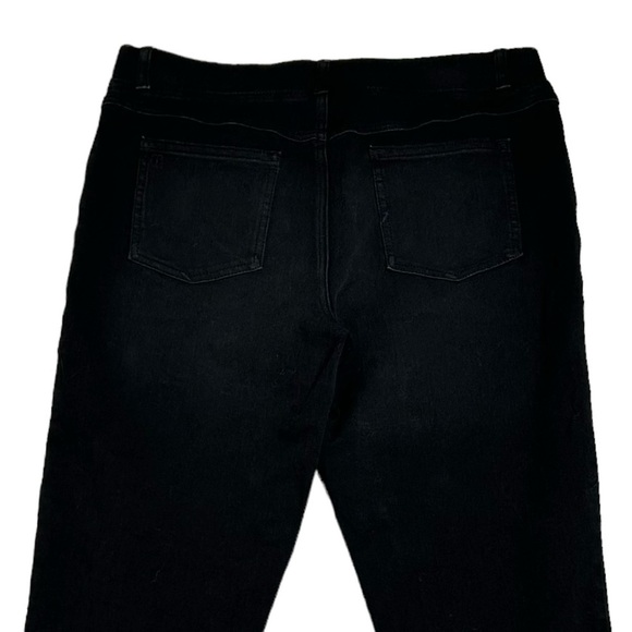 BETABRAND Black denim jeans Pull on Skinny leg 4 pocket Stretchy Size Large - Picture 7 of 9